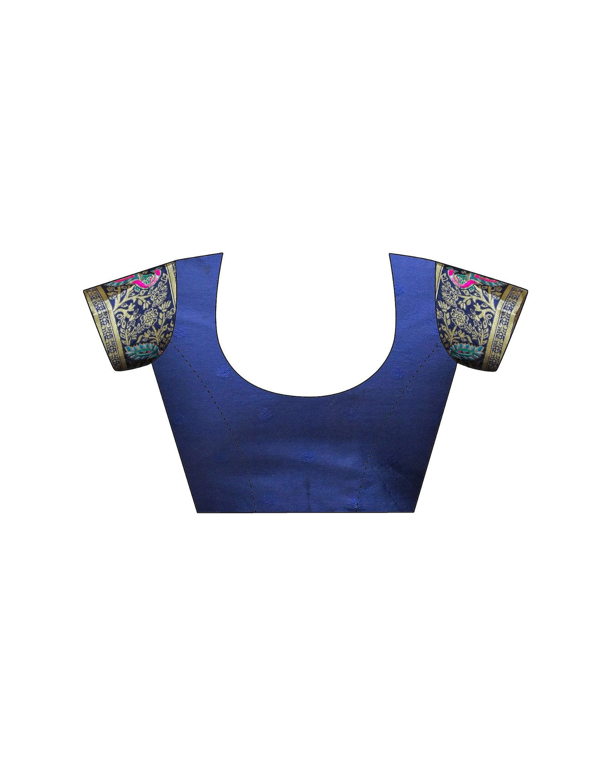 Navy Blue Silk Woven Banarasi Saree