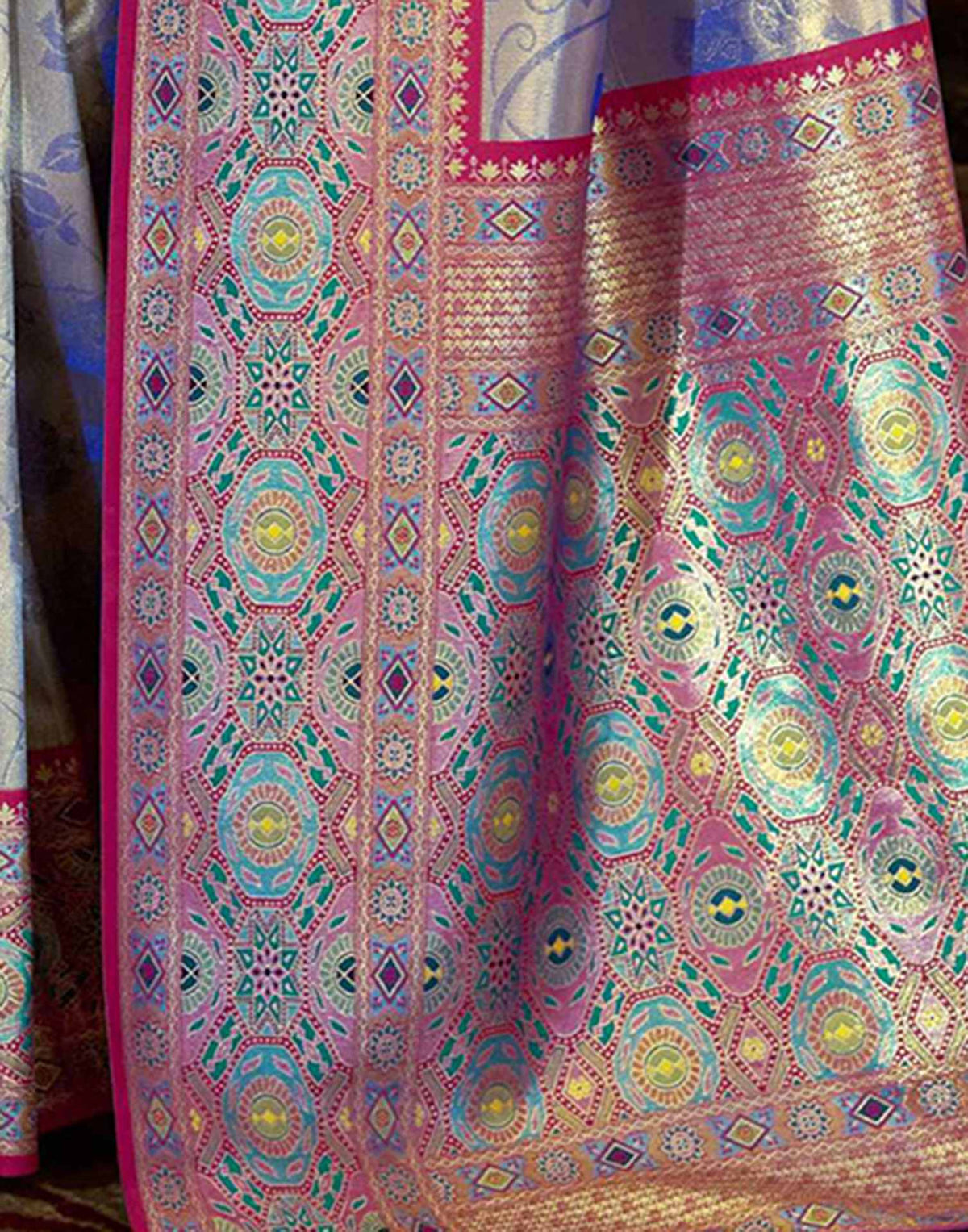 Blue Tissue Silk Woven Banarasi Saree