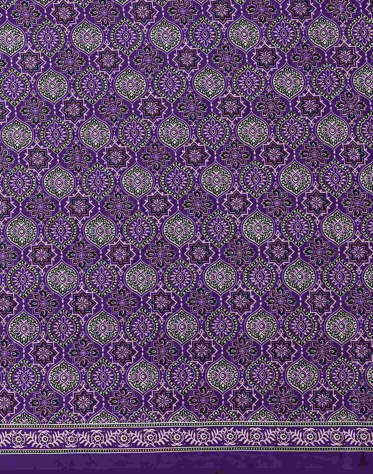 Violet Satin Printed Saree