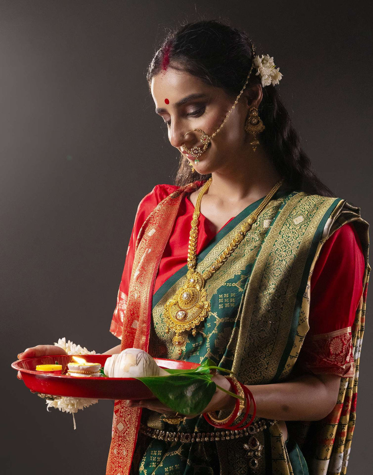 Green Silk Woven Saree