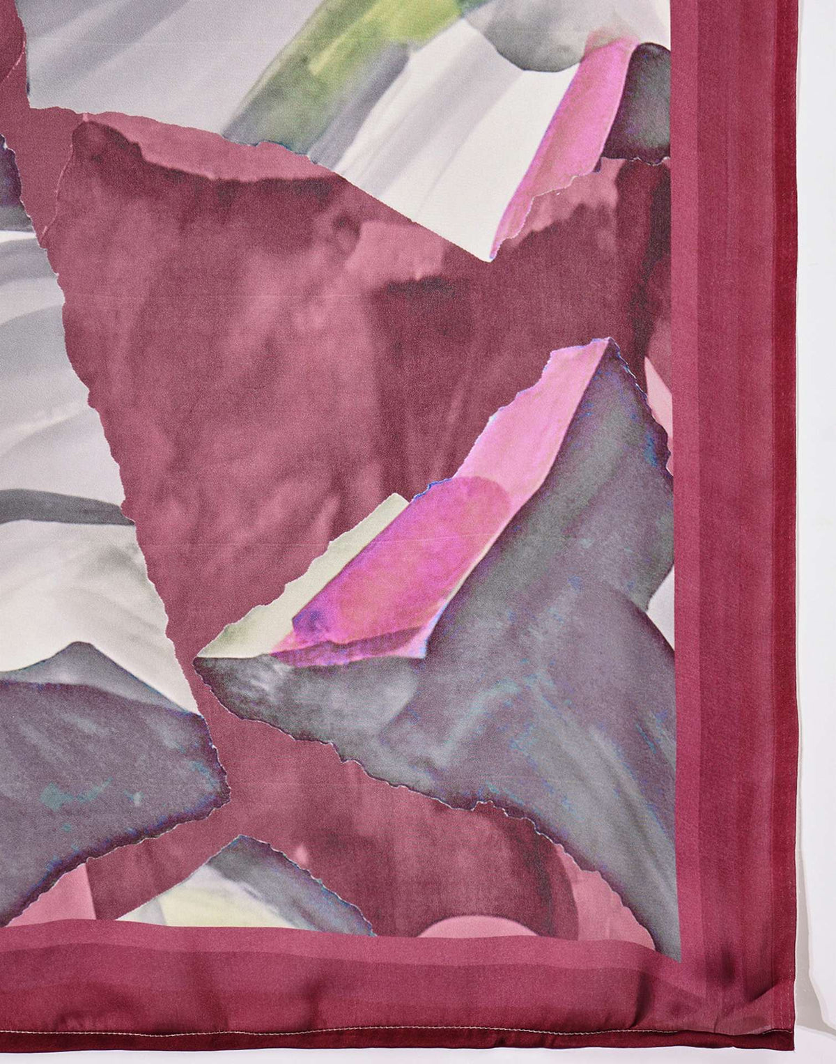 Mauve Satin Printed Saree