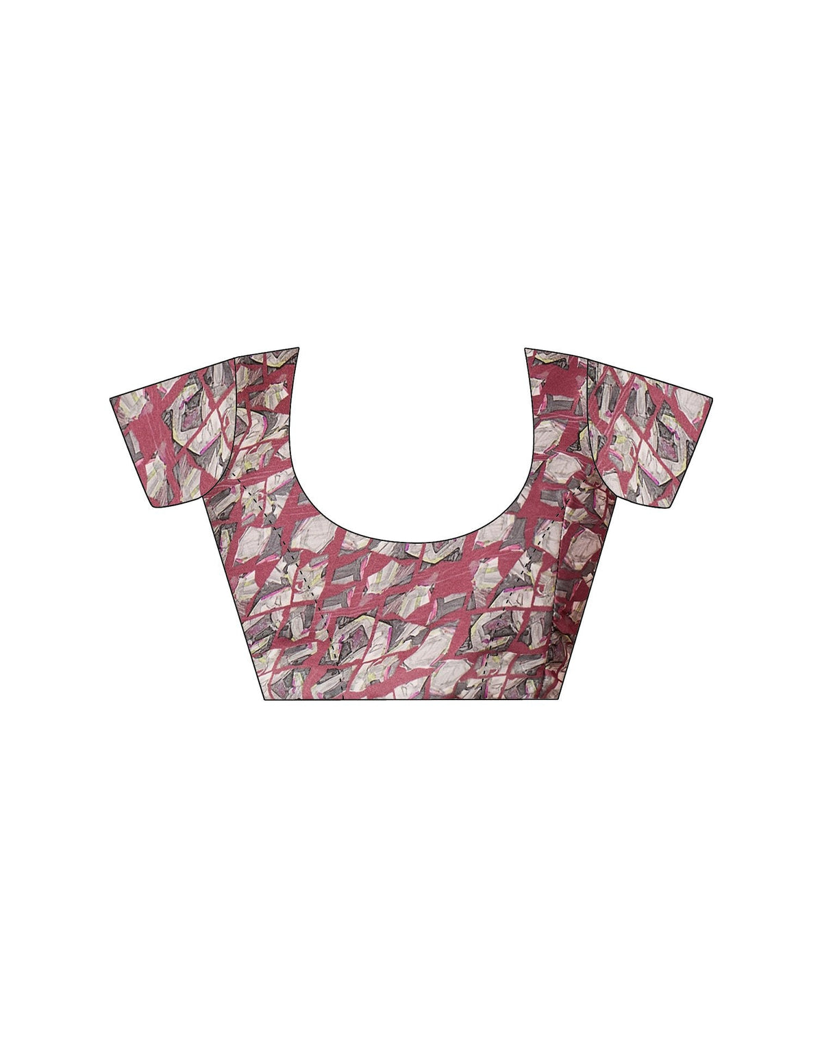 Mauve Satin Printed Saree