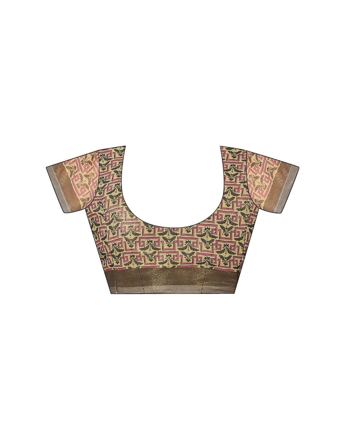 Olive Green Georgette Printed Saree