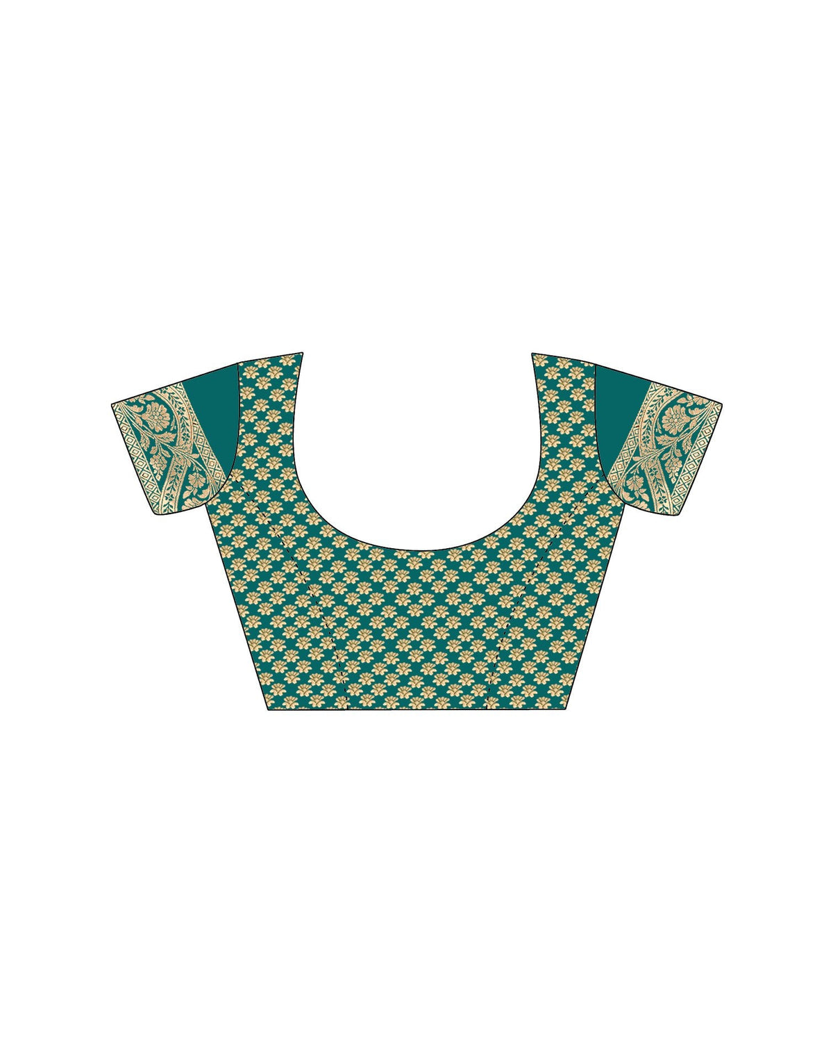 Teal Green Silk Woven Saree