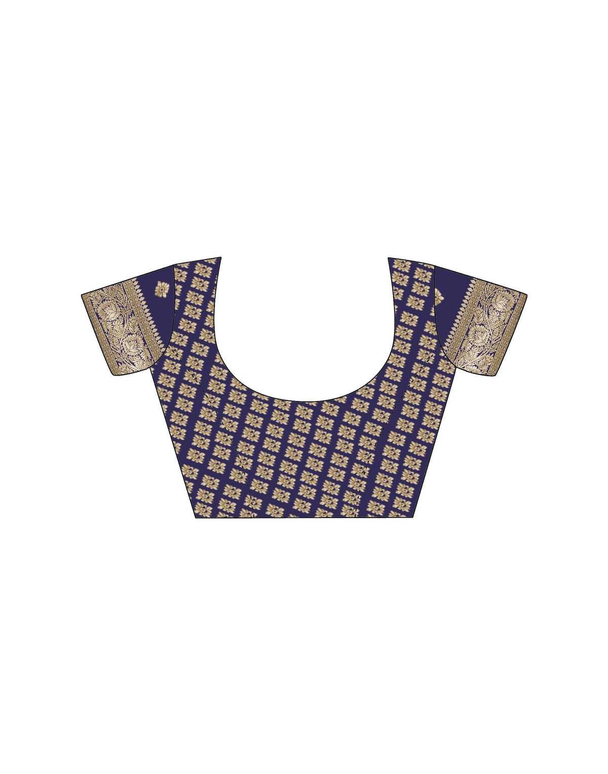 Navy Blue Silk Woven Saree