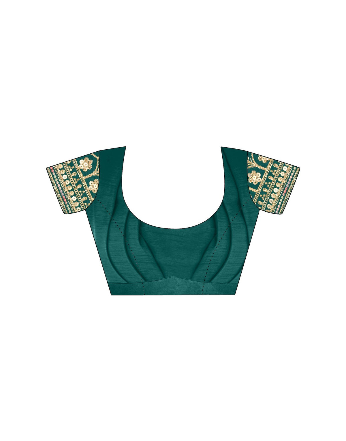 Green Chinnon Sequence Lace Saree