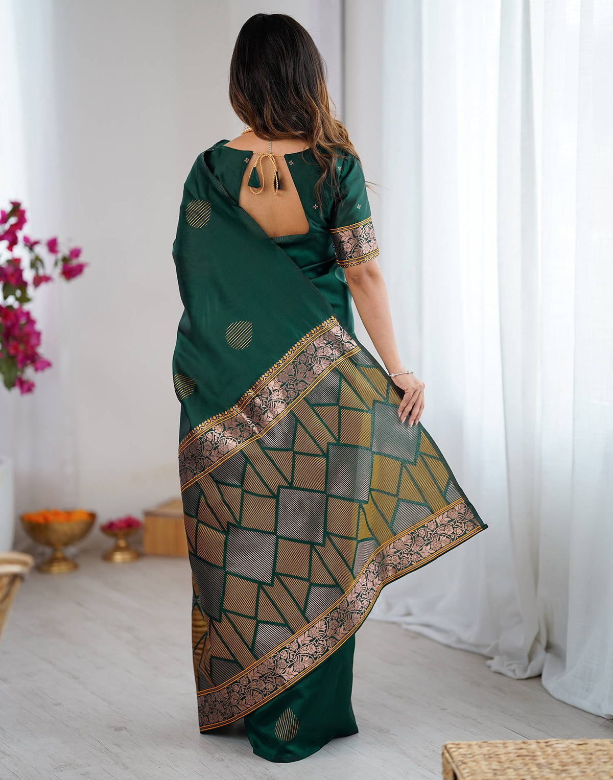 Green Silk Woven Saree