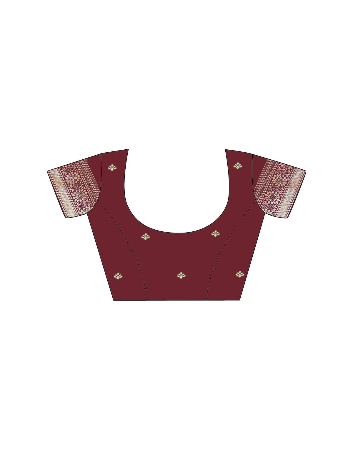 Maroon Silk Woven Saree