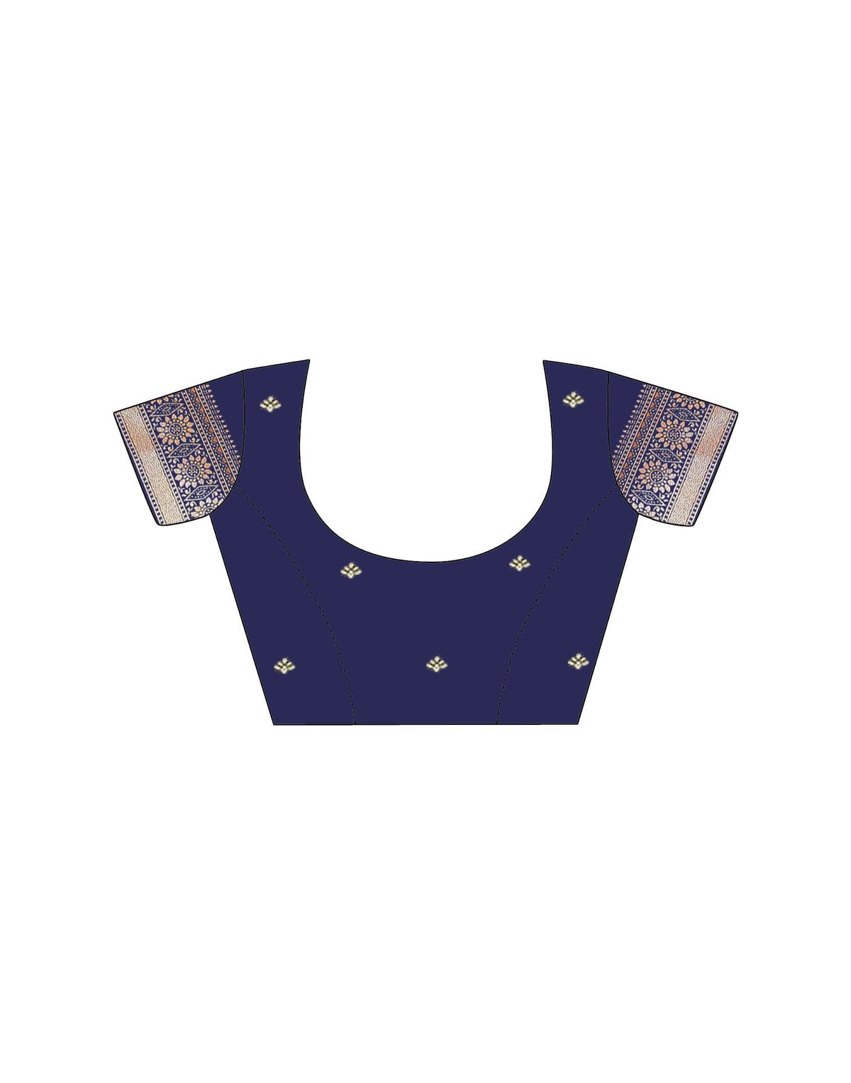 Navy Blue Silk Woven Saree