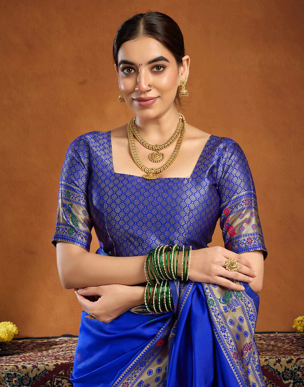 Blue Silk Woven Paithani Saree