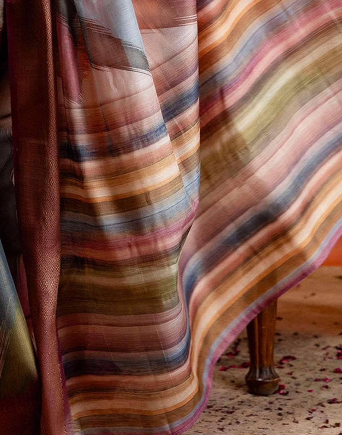 Pink Cotton Printed Woven Saree