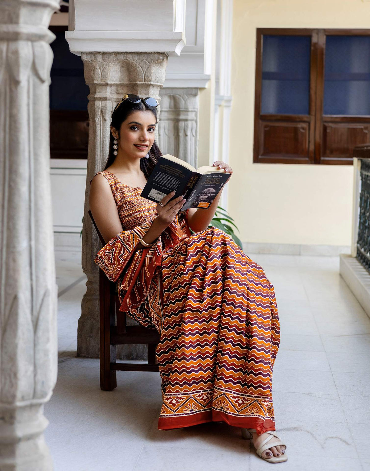 Multicoloured Cotton Printed Saree