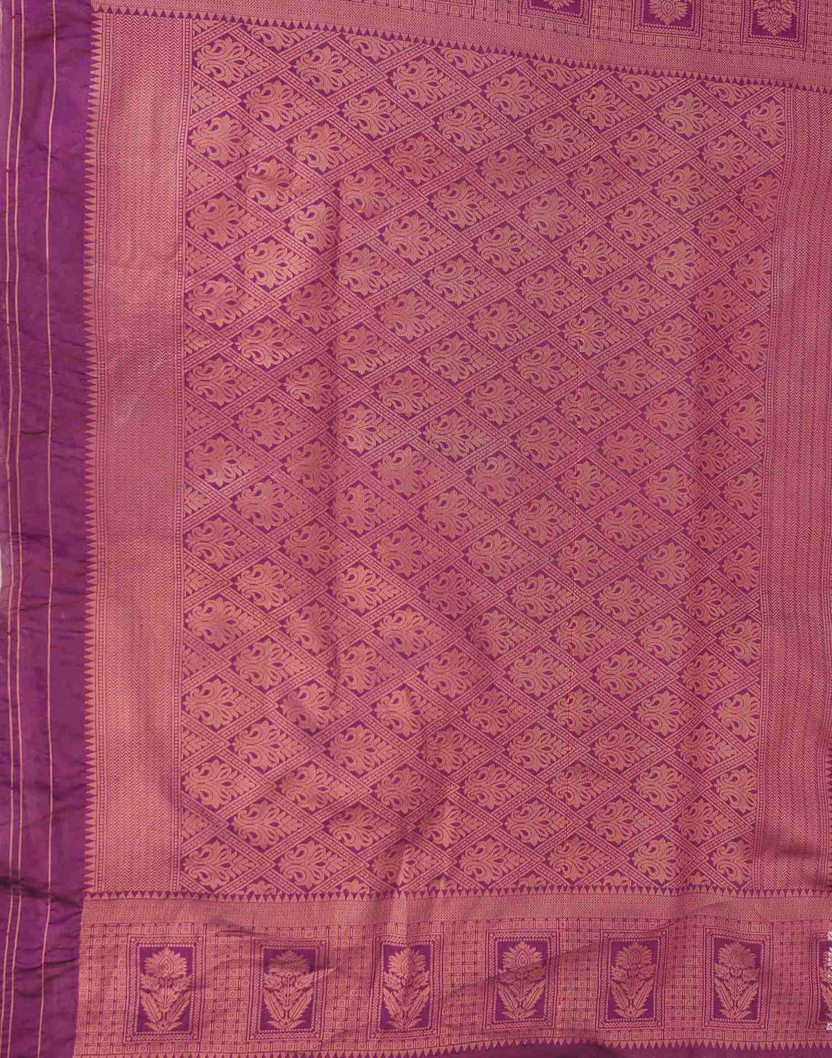 Mauve Silk Woven Kanjivaram Saree