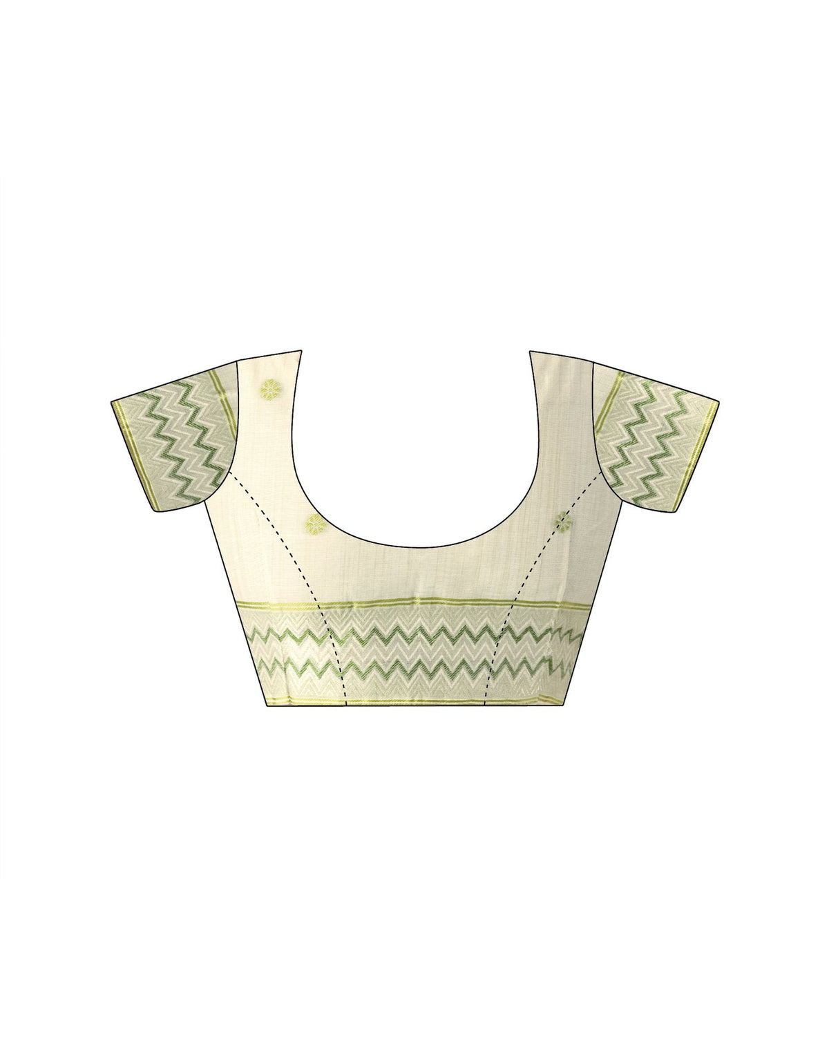 Beige Chanderi Cotton Woven Saree