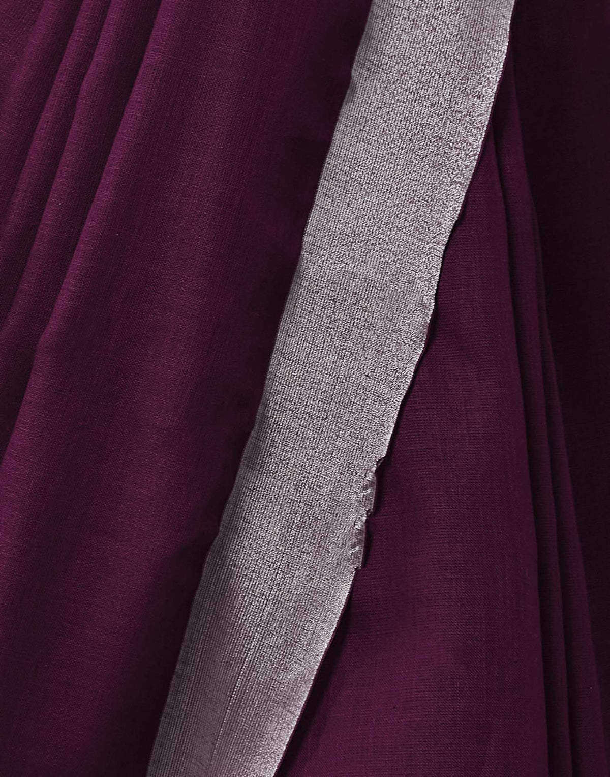 Purple Cotton Woven Saree