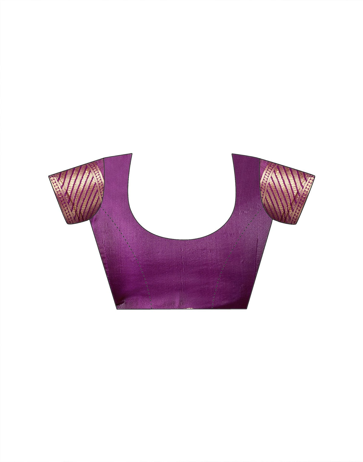 Dark Magenta Silk Woven Banarasi Saree
