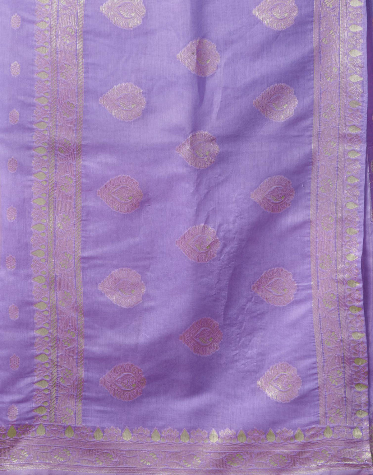 Lavender Silk Woven Banarasi Saree