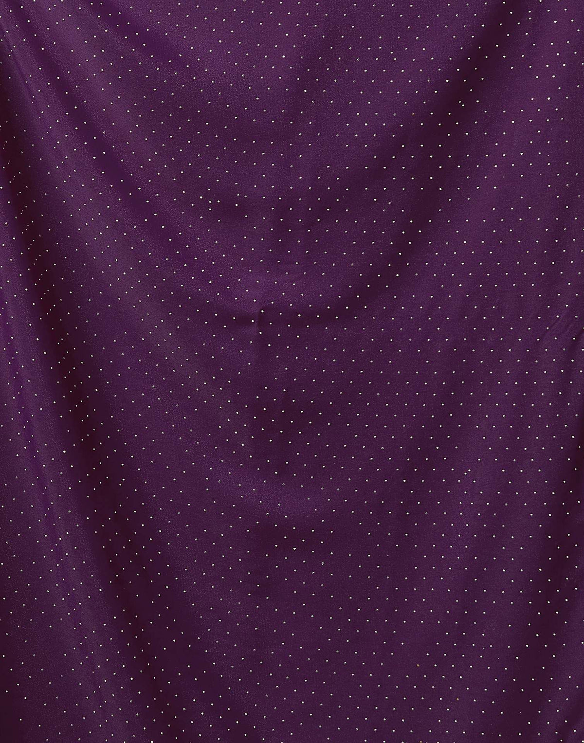 Dark Purple Silk Stone Work Embellished Saree