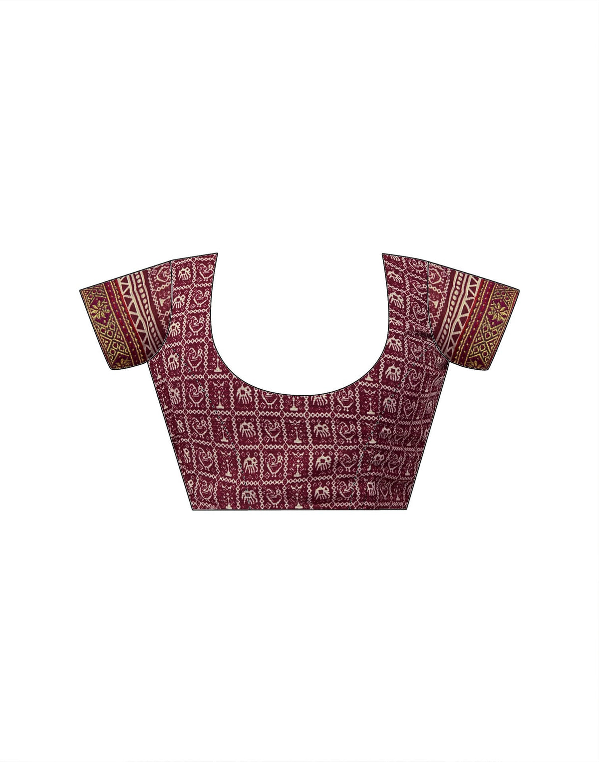 Wine Georgette Bandhani Saree