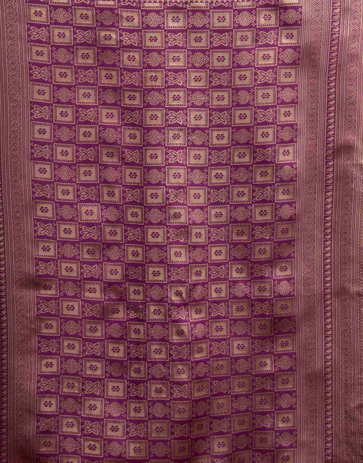 Maroon Silk Woven Banarasi Saree